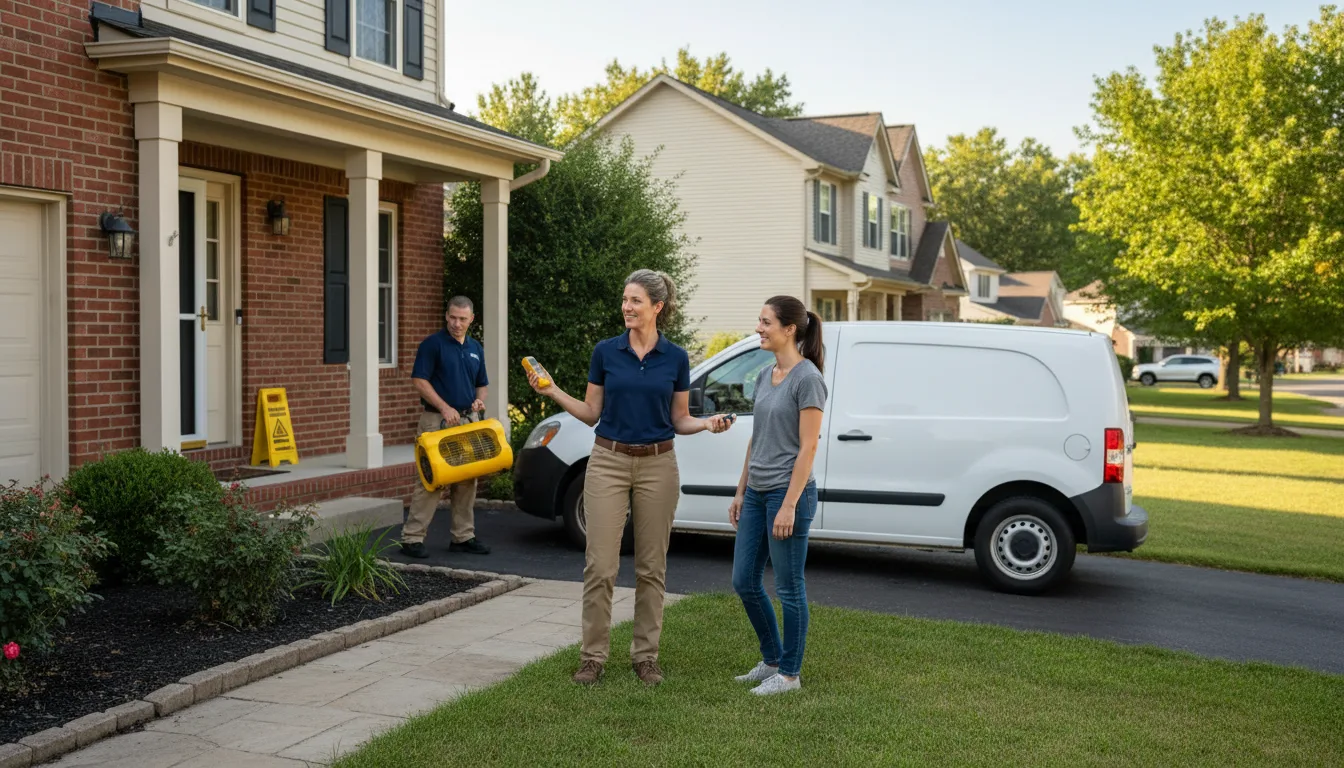 Residential water damage restoration in Troy, OH